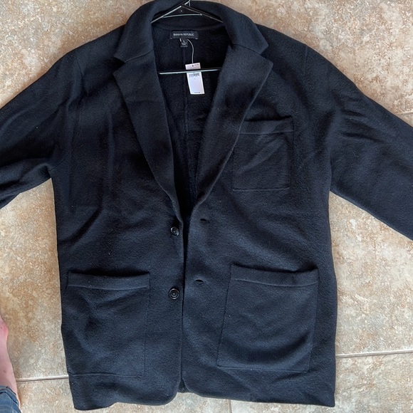 Banana republic men’s black “wool” jacket - Picture 5 of 5